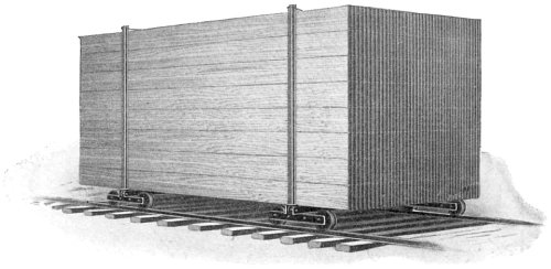  Car Loaded with Lumber on its Edges by the Automatic Stacker
