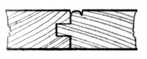 Fig. 96.—Tongued     and Grooved     Matchboarding,     with Bead on     One Side.