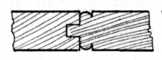 Fig. 97.—Tongued     and Grooved     Matchboarding,     with Bead at     Each Side.