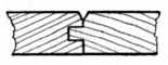 Fig. 98.—Matchboarding,     Tongued,     Grooved and     Vee'd.