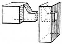 Fig. 135.—Haunched     Barefaced Tenon.
