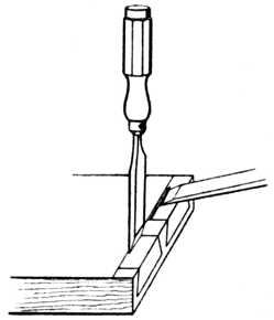 Fig. 311.—Chipping Waste     of Lap Dovetail.