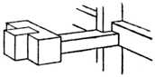 Fig. 378.—Placing the Key     Piece to overlap end projection     of Central Bar.