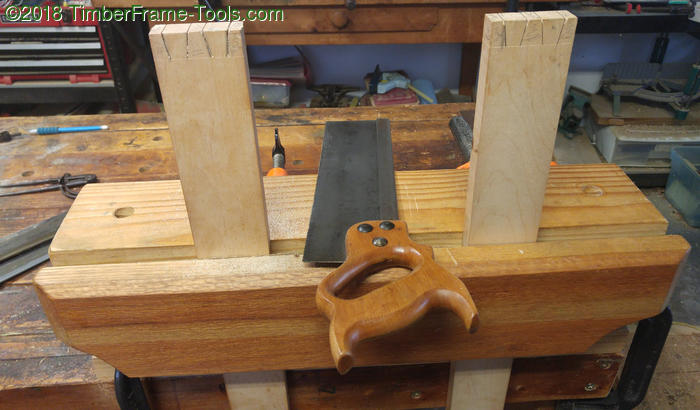 Cutting dovetails on a Bulloxon vise.