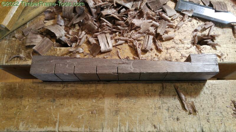 Releif cuts, set the depth for the chisel