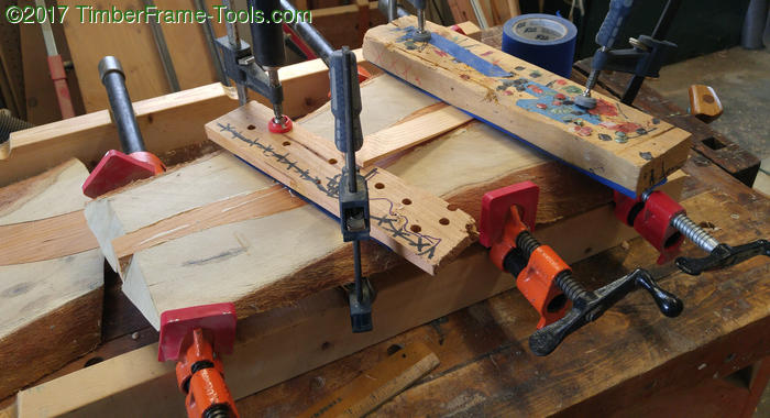 clamping cauls in use during glue-up