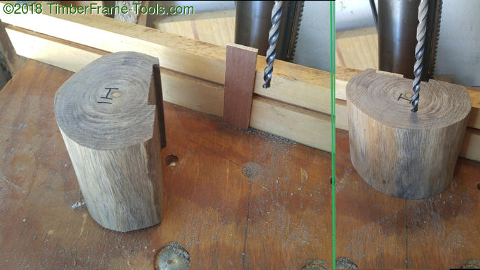 Drilling jig for log segments