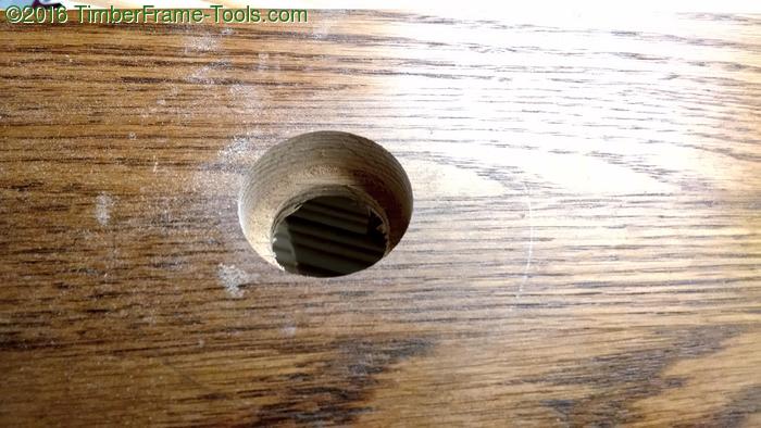 Counter bore for floor flange nipple.