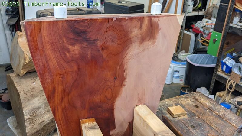 Dark tung oil on cedar looks amazing.