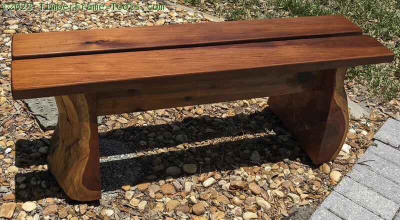 Tung oil looks great on this outdoor bench.