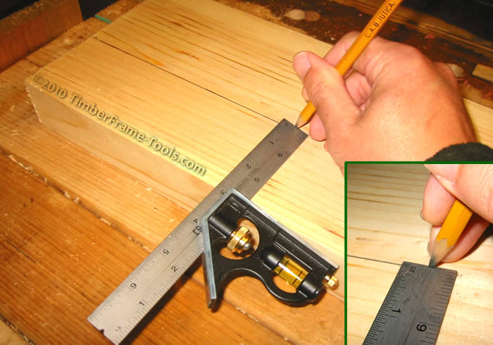 combination square as a marking gauge