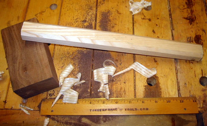 scraps of wood to make a mallet
