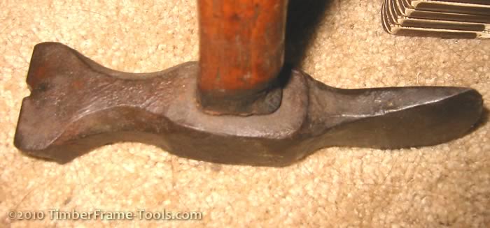 Marking axe head with charring