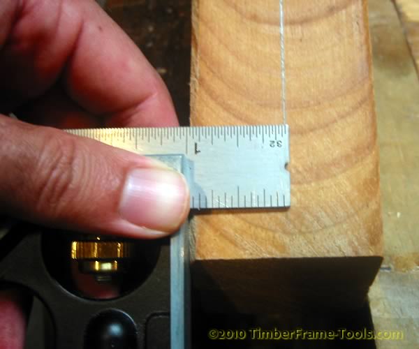 marking the center line for the bunji lathe